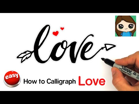 Download Video EASY Calligraphy without a Calligraphy Pen | Write the Word Love Always