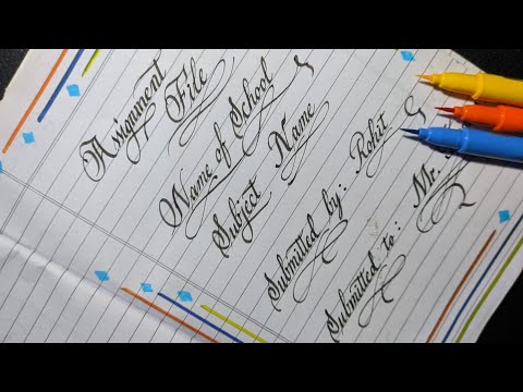 Download Video File decoration and writing in Calligraphy | Assignment file decoration | project file design front