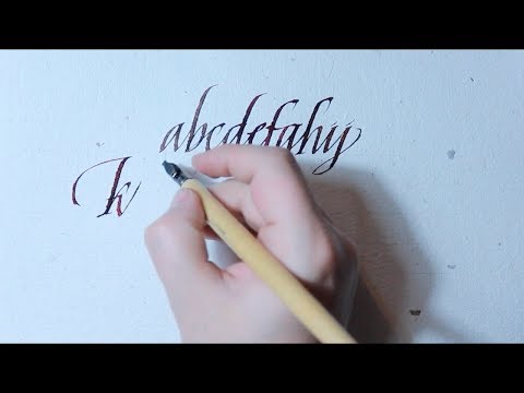 Download Video HOW TO write ITALIC lower case CALLIGRAPHY ALPHABET