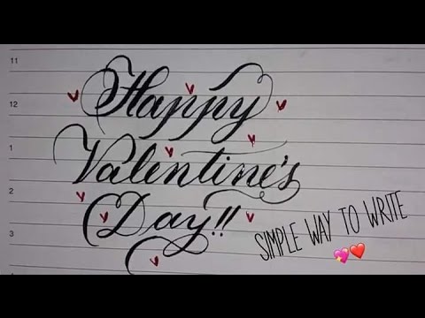 Download Video Happy Valentine's Day Simple Calligraphy