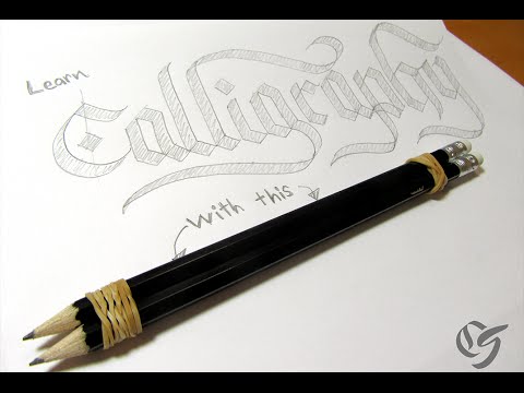 Download Video How to Do Calligraphy with a Pencil Tutorial
