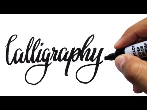 Download Video How to Write Calligraphy Using Only Broad Marker