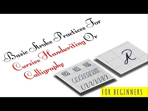 Download Video How to practice basic strokes for calligraphy & cursive Handwriting. Hand Lettering for beginners