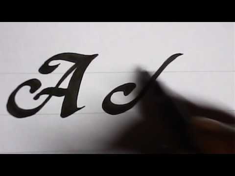 Download Video How to write A & B style letters | calligraphy | mazic writer