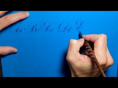 Download Video How to write Copperplate Calligraphy Alphabet with a Straight Pen Holder