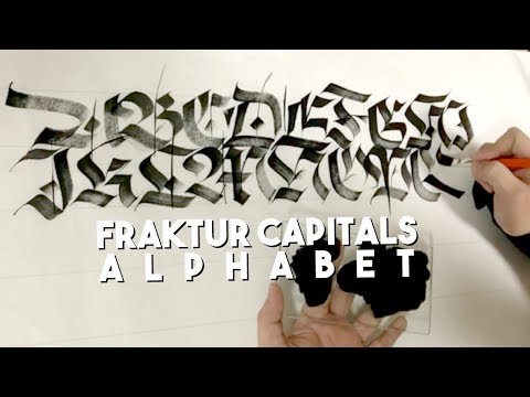 Download Video How to write Fraktur Calligraphy Alphabet with a FLAT BRUSH