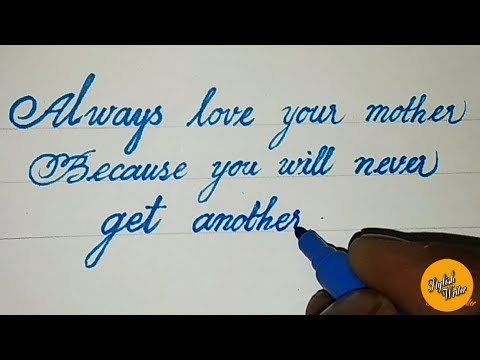 Download Video How to write a cursive handwriting |  Calligraphy for beginners | Stylish Writer