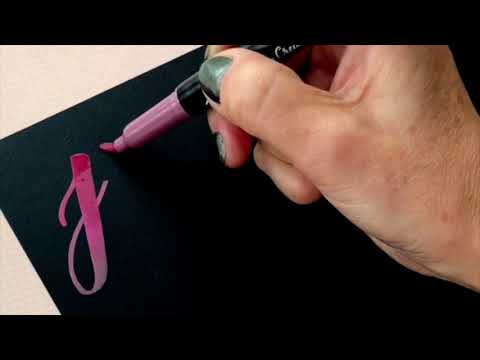 Download Video Oddly Satisfying Calligraphy: Metallic Brush Pens