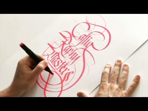 Download Video Oddly Satisfying Turkish Ornamental Left Handed Calligraphy #05