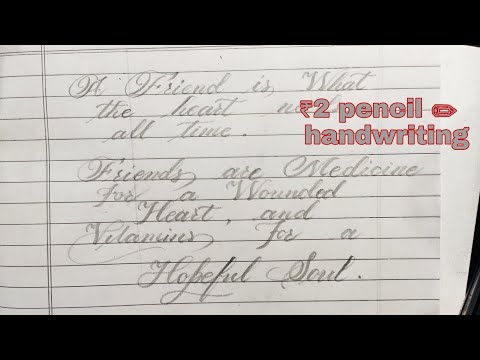 Download Video Pencil calligraphy | How to write cursive with pencil in english | english cursive writing