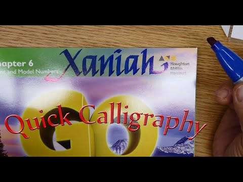 Download Video Quick calligraphy lettering with a chisel point Sharpie on a book cover