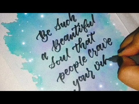 Download Video SATISFYING CALLIGRAPHY LETTERING VIDEO | with tombow fudenosuke pen | craftyandblissful