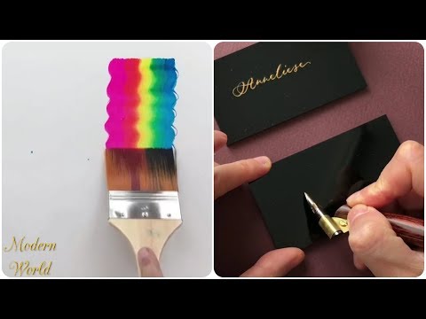 Download Video The Most Amazing Art Video 🌹 Best Calligraphy Lettering Watercolor painting! Satisfying art video