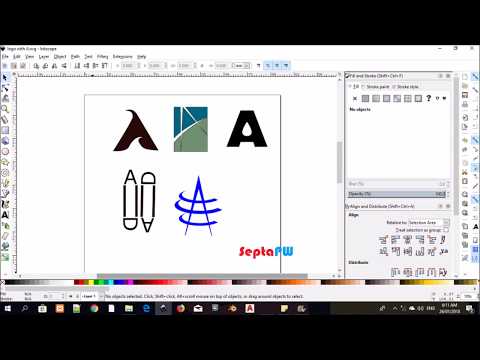 Download Video Tutorial Inkscape : Cara Membuat 5 Logo Huruf A dengan Inkcape