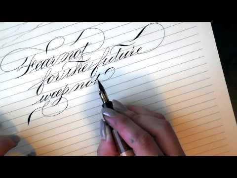 Download Video Writing calligraphy with a Desiderata Flex pen