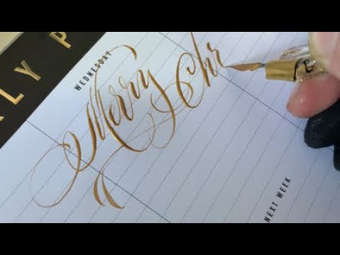 Download Video Writing with the new El Dorado oblique calligraphy holder, by Luis Creations