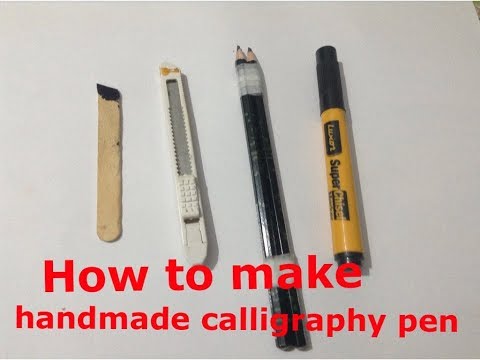 Download Video how to make handmade calligraphy pen and use