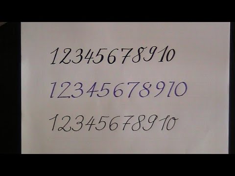 Download Video how to write in cursive – calligraphy numbers for beginners