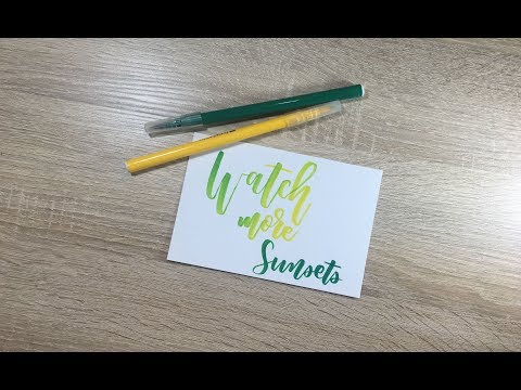 Download Video "Watch more Sunsets" – Calligraphy with Faber Castell Calligraphy Brush Pen