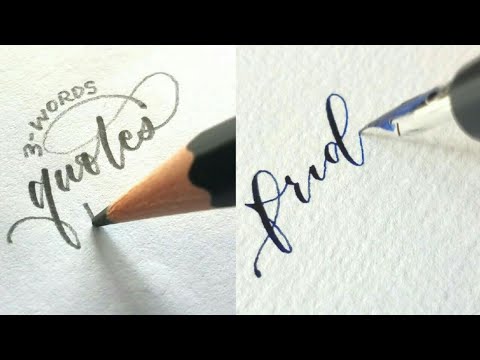 Download Video the best lettering calligraphy with a pencil and pen самые лучшие каллиграфия леттеринг