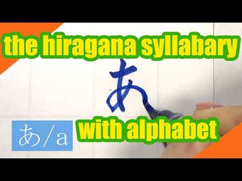 Download Video 【Japanese calligraphy】The hiragana syllabary with alphabet