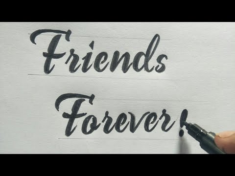 Download Video 🔥Friends Forever in Stylish writing | Cursive-calligraphy writing | RUA sign writing🔥