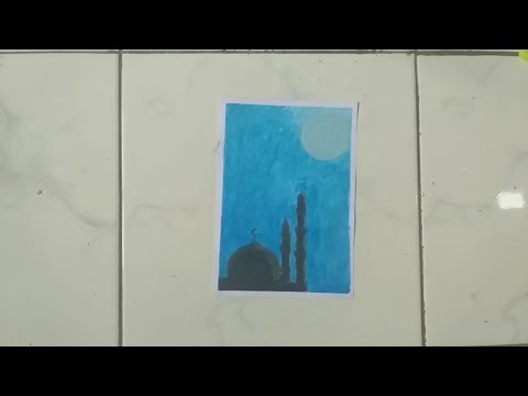 Download Video Cara Menggambar Masjid Dengan Krayon Oil Pastel Gambar Kaligrafi