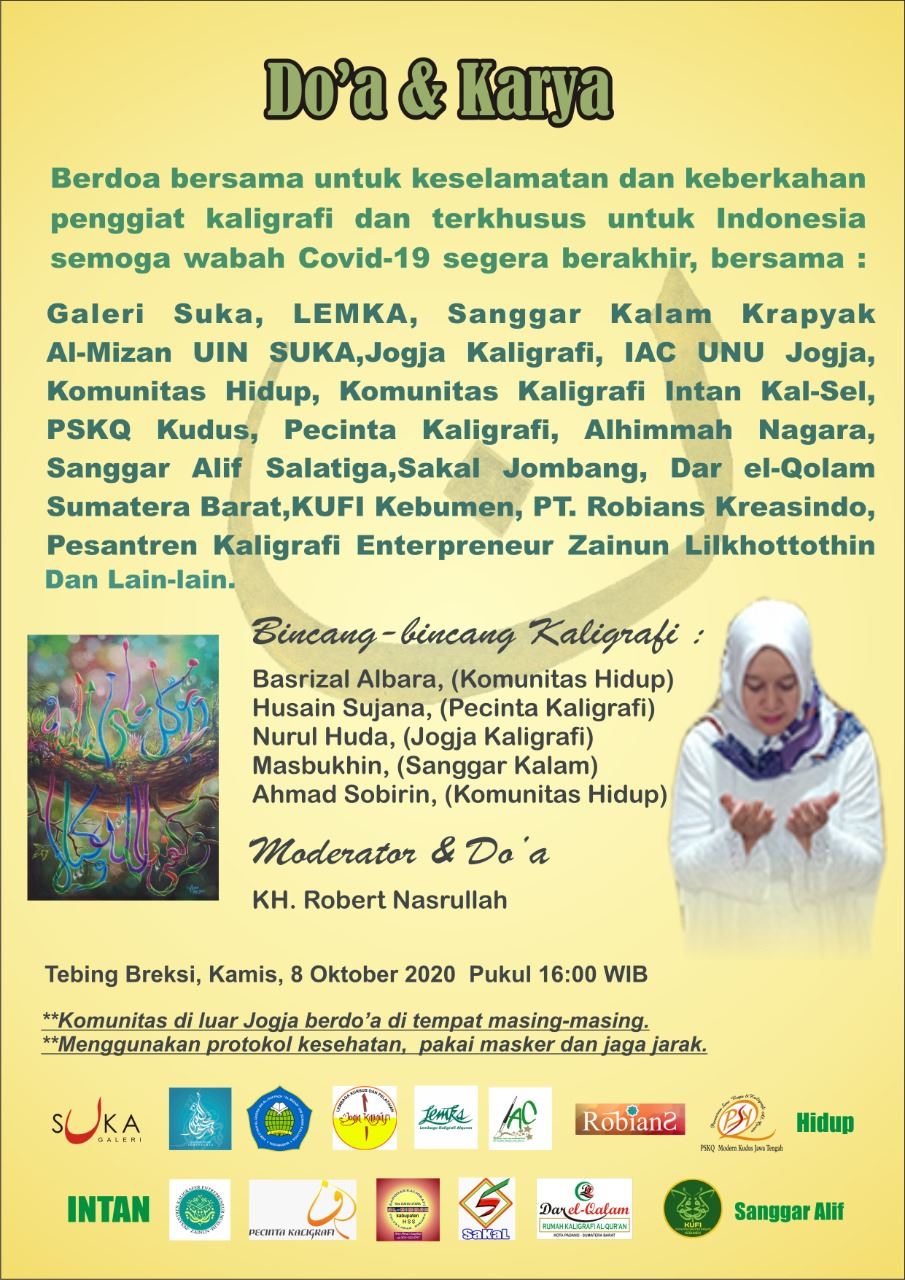 Download Mengajak doa bersama dari pecinta dan pelaku seni kaligrafi untuk Indonesia.